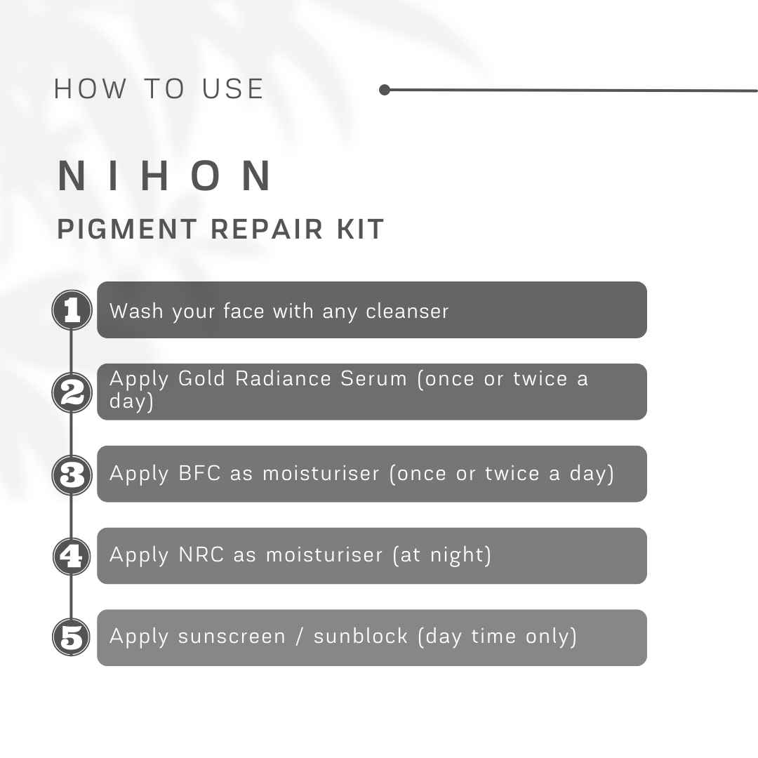 How to use NIhon Pigment Repair Kit