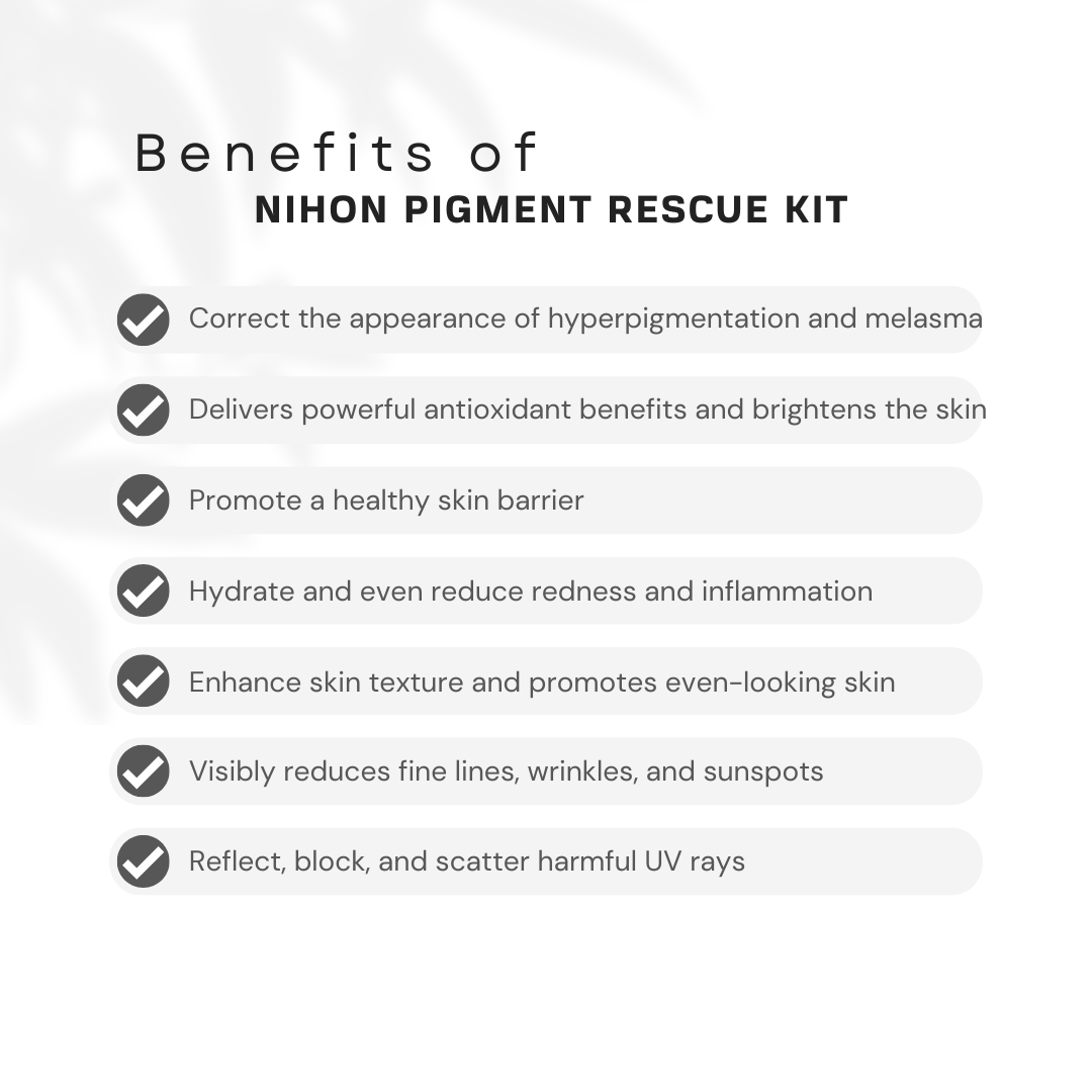 Benefit of Nihon Pigment Rescue Kit